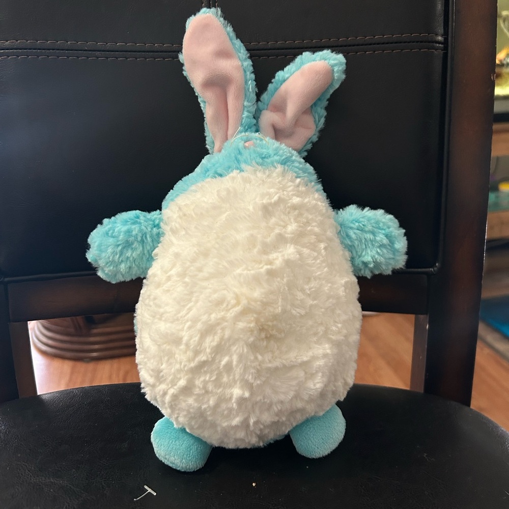 Fluffy Blue and White Bunny Plush Toy Aurora 8/16